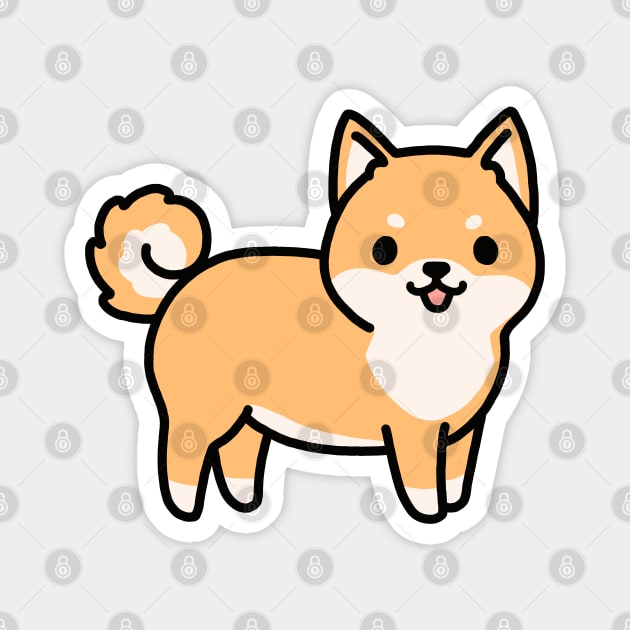 Shiba Inu Magnet by littlemandyart