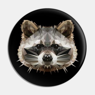 Cute raccoon Racoon Polygon head gift Pin