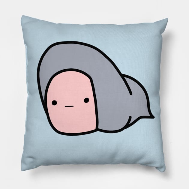 Mollusk poker face Pillow by Sketchy
