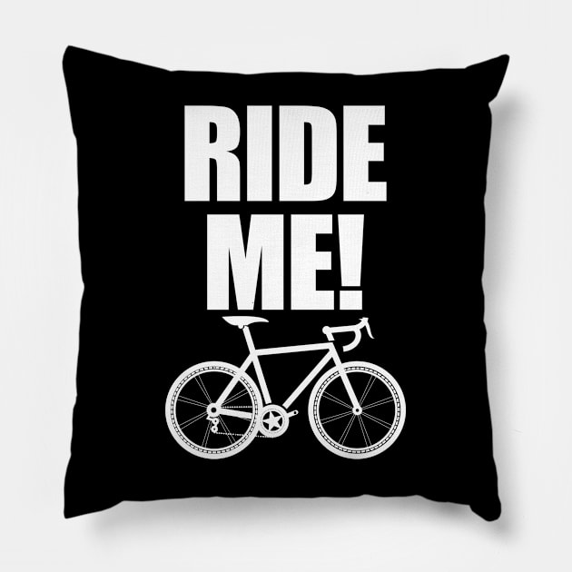 Cyclist - Ride Me Pillow by Kudostees