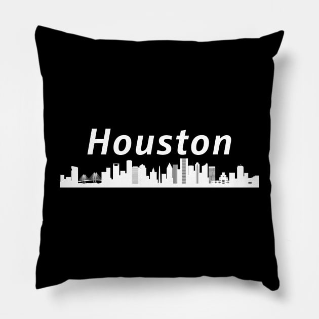 Houston Skyline Pillow by Fantastic Store