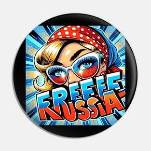 Free Russia T-shirt Pin