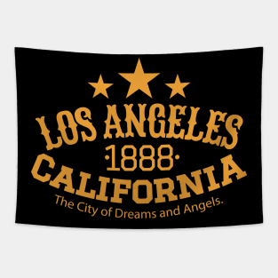 Los Angeles California 1888 - Los Angeles College style Logo Tapestry