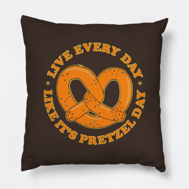 Funny Pretzel Quote Pillow by HotHibiscus