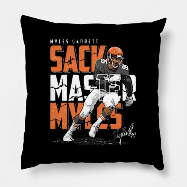 Myles Garrett Cleveland Sack Master Myles Pillow by binchudala