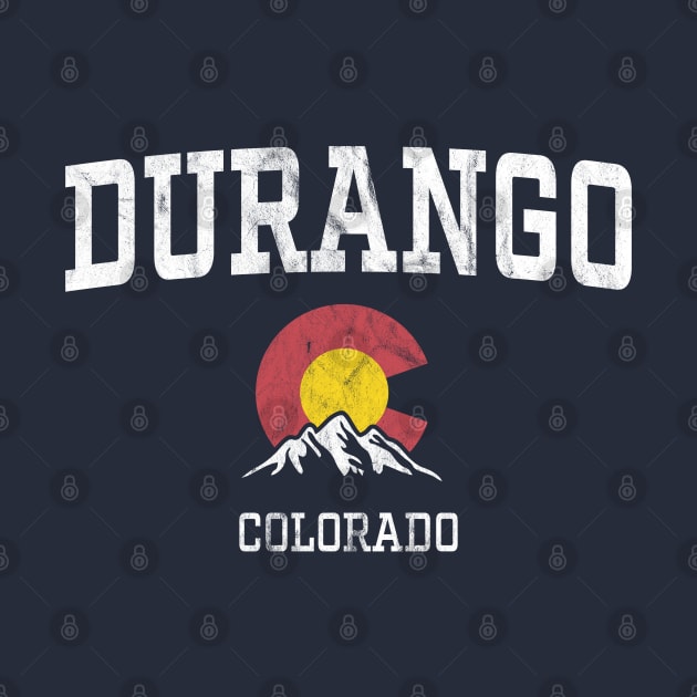 Durango Colorado CO Vintage Athletic Mountains by TGKelly