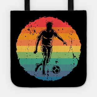 Retro Vintage Soccer Player Soccer Lovers Football Fans Gift Tote