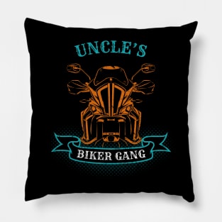 Uncle's Biker Gang Father's Day Pillow