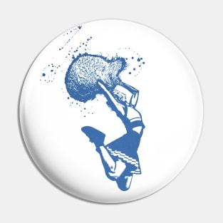 Cheeleader jumping with pom poms - 01 Pin