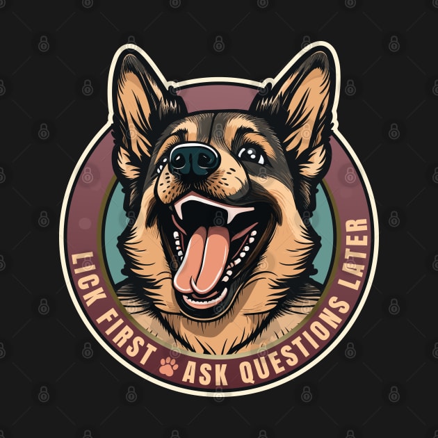 Lick First! German Shepard Design by DanielLiamGill