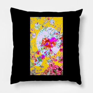 Abstract Psychedelic Flower Pattern Pillow