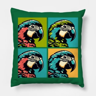 Pop Amazon Parrot Art - Cool Birds Pillow