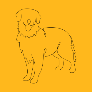 Golden Retriever Line Art T-Shirt