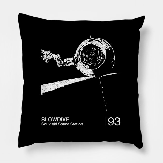 Souvlaki Space Station / Minimal Graphic Design Tribute Pillow by saudade