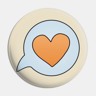 I Love You (orange) Pin