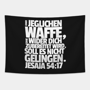 Isaiah 54-17 No Weapon Formed Against Me German Tapestry