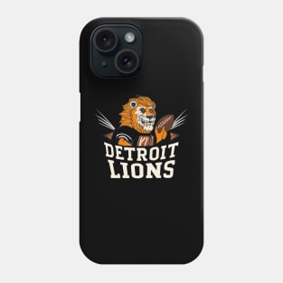 Detroit lions football vector design Phone Case