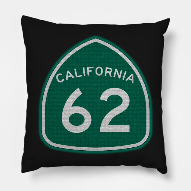 California 62 Freeway by Basement Mastermind Pillow by BasementMaster