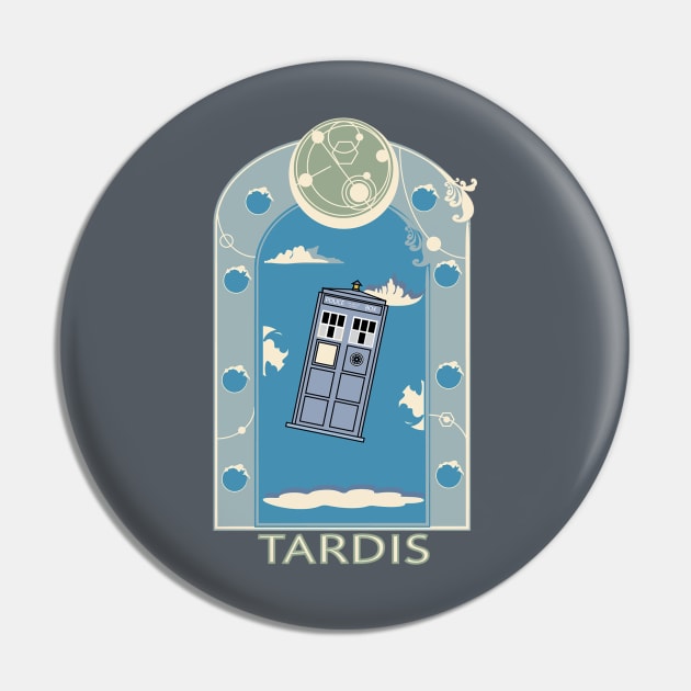 Nouveau Tardis Pin by nerdliterature