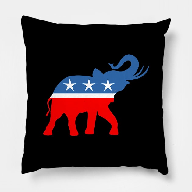 Republicans Elephant Vector 2 Pillow by Ratherkool