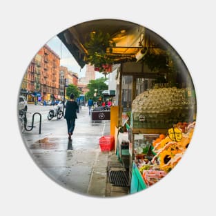 Street Flowers Shop Rain Upper West Side Manhattan NYC Pin