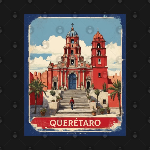 Queretaro Mexico Tourism Vintage Poster by TravelersGems