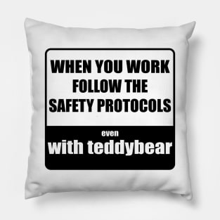 Dangerous teddybear Pillow