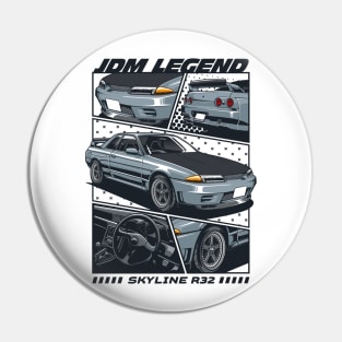 Skyline R32 Manga Pin