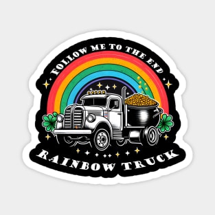 Rainbow Ride Vintage Truck Magnet