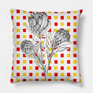 Hand Drawn Floral Pillow