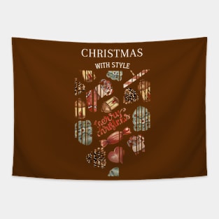 Sugary christmas in lines Tapestry