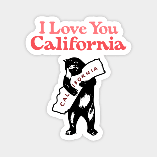 I Love You, California (Red) Magnet