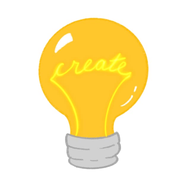 “Create” lightbulb by FernheartDesign