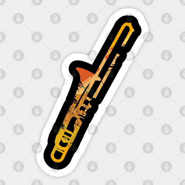 Trombone Jazz Gift Musical Instrument Vintage - Equipment - Sticker