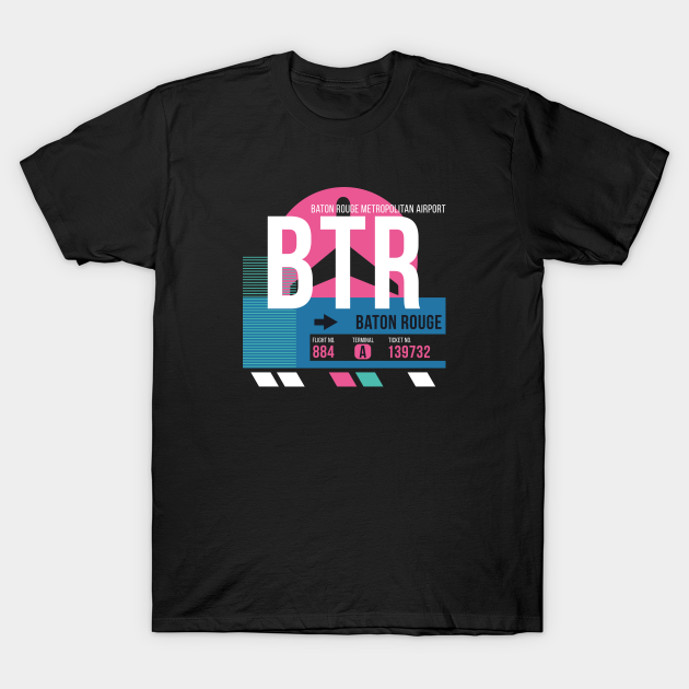 Discover Baton Rouge (BTR) Airport // Sunset Baggage Tag - Baton Rouge Louisiana - T-Shirt