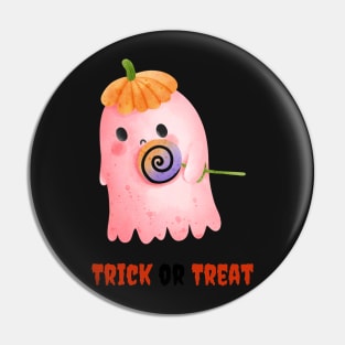 Cute Halloween Ghost Funny Autumn Vibes Pumpkin Pin