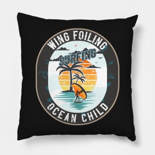 WING FOILING SURFING OCEAN CHILD Pillow