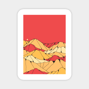 Red Sky Mountains Magnet