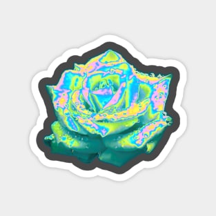 Green Holo Rose Magnet