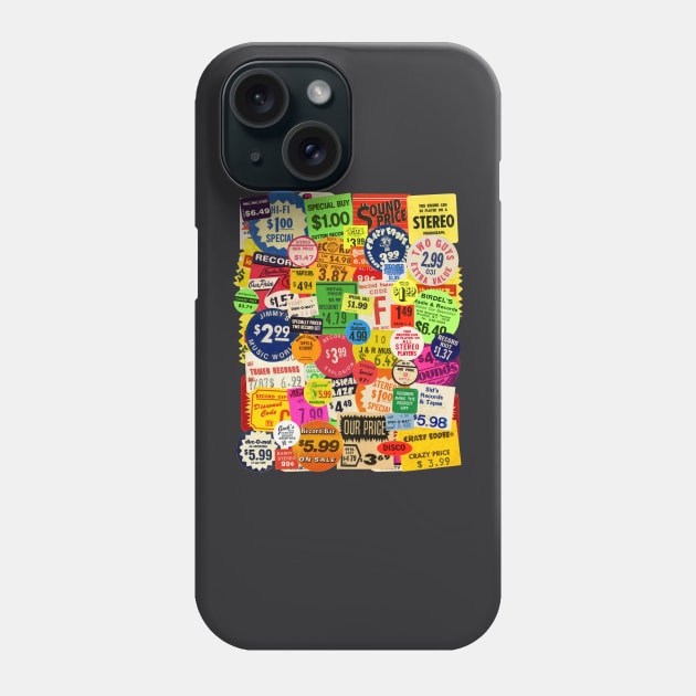 Retro Record Store Stickers Phone Case by ölümprints