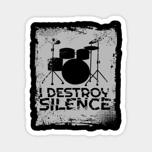 'I Destroy Silence Drums' Awesome Music Drummer Gift Magnet