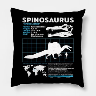 Spinosaurus Fact Sheet Pillow