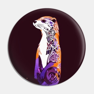 An otter spirit watercolor Pin