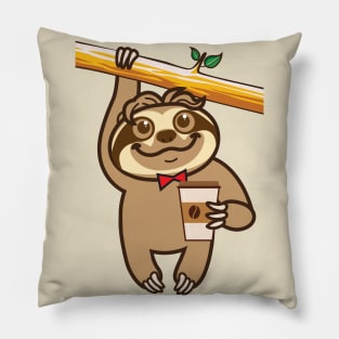 Sloth Coffee Pillow