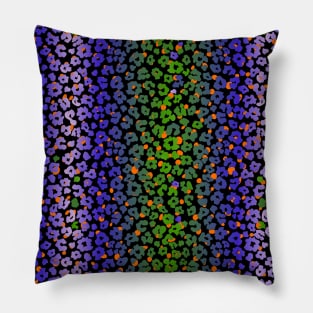 Colourful gradient unique flowers leopard stripes abstract modern 257 Pattern Pillow