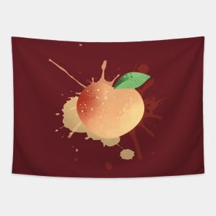 Peach Fruit Splatter Tapestry