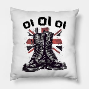 Oi Oi Oi Punk Rock With Combat Boots - Oi Punk Pillow