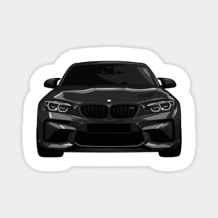 Grey BMW M2 Illustration Magnet