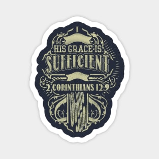 His Grace Is Sufficient Church Religious Christian Gift Magnet