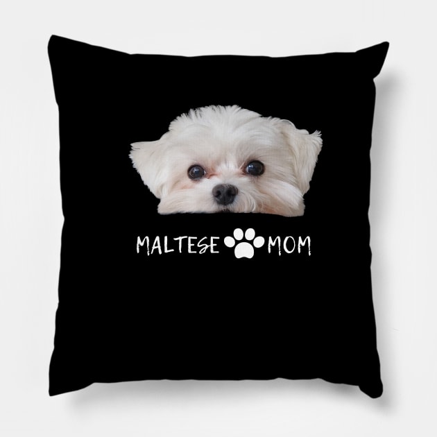 Maltese mom cute t-shirt Pillow by jachu23_pl